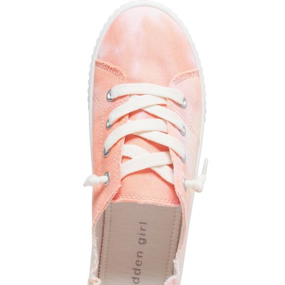 Steve Madden Tennis Shoes NWT Madden Girl Platform Coral Tie-Dye Sneakers 7.5 - Picture 5 of 5